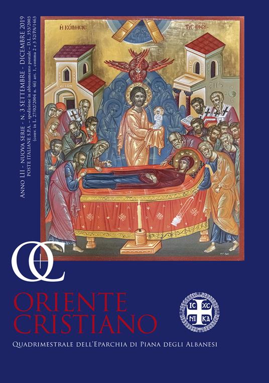 Oriente cristiano. Quadrimestrale dell'eparchia di Piana degli Albanesi (2019). Vol. 3 - copertina