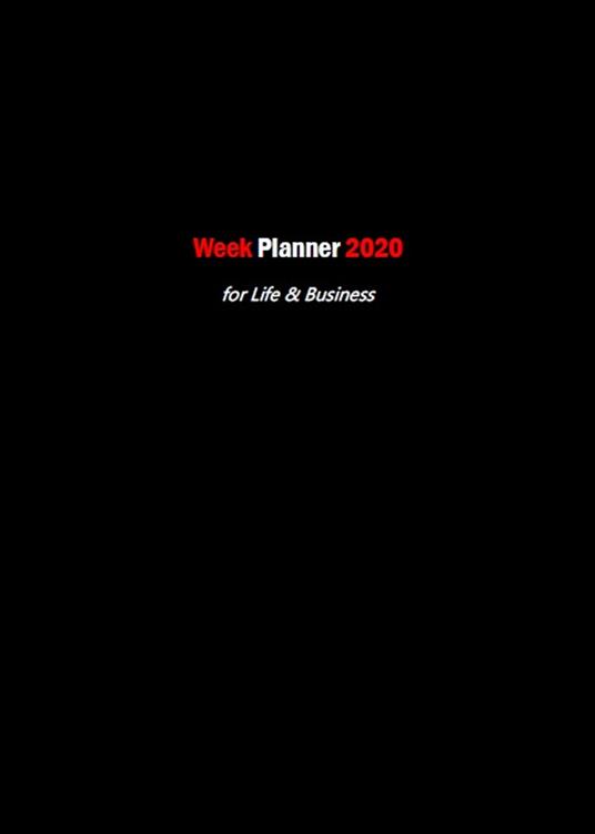 Week planner 2020. For life & business - Daniele Racano - copertina