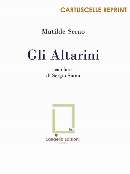 Gli altarini - Matilde Serao - copertina