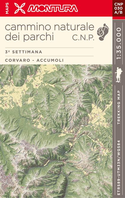 Trekking Map. Cammino naturale dei parchi. 3ª settimana: Corvaro - Accumoli - Pierpaolo Castrofilippo,Giacomo Turini - copertina