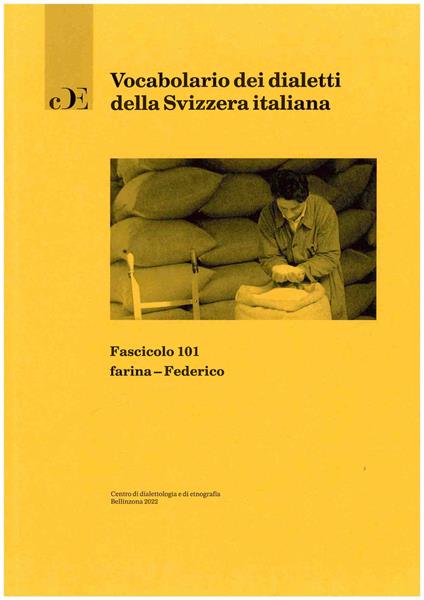 Vocabolario dei dialetti della Svizzera italiana. Vol. 101: farina-Federico. - copertina