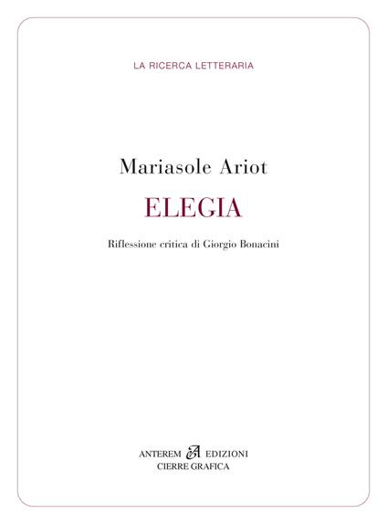 Elegia - Mariasole Ariot - copertina