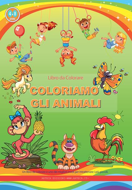 Coloriamo gli animali. Libro da colorare. Ediz. illustrata - copertina