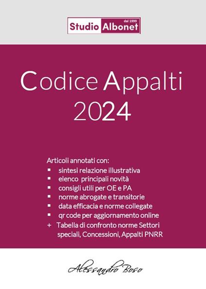 Codice appalti 2024 - Alessandro Boso - copertina