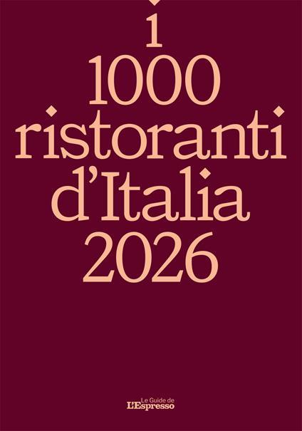 I 1000 ristoranti d'Italia 2026 - copertina