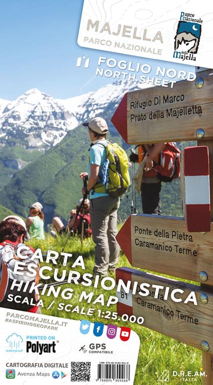 Carta escursionistica Parco Nazionale della Majella. Scala 1:25.000. Ediz. multilingue - copertina