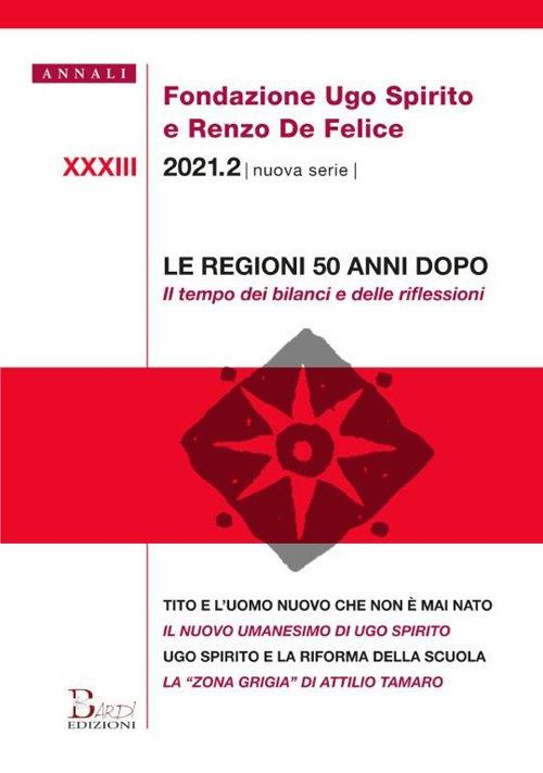 Annali Fondazione Ugo Spirito e Renzo De Felice. Nuova serie (2021). Vol. 33\2 - copertina