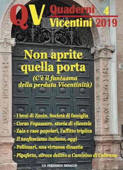 Quaderni vicentini (2019). Vol. 4 - copertina