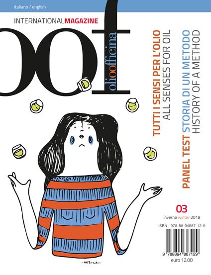 OOF international magazine (2018). Vol. 3: Tutti i sensi per l'olio. Panel test storia di un metodo-All senses for oil. History of a method. - copertina