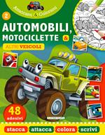 Automobili e Motociclette. Attaccami e colorami. Con adesivi