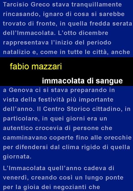 Immaccolata di sangue - Fabio Mazzari - copertina