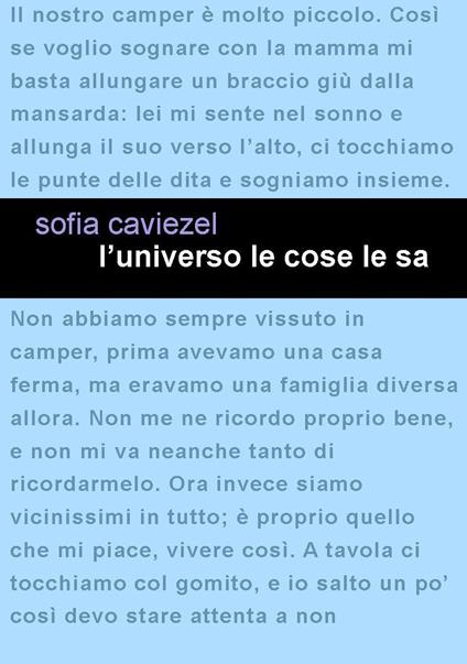 L'universo le cose le sa - Sofia Caviezel - copertina