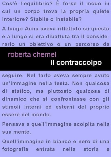 Il contraccolpo - Roberta Chemel - copertina