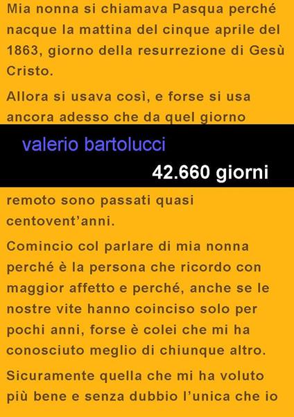 42.660 giorni - Valerio Bartolucci - copertina