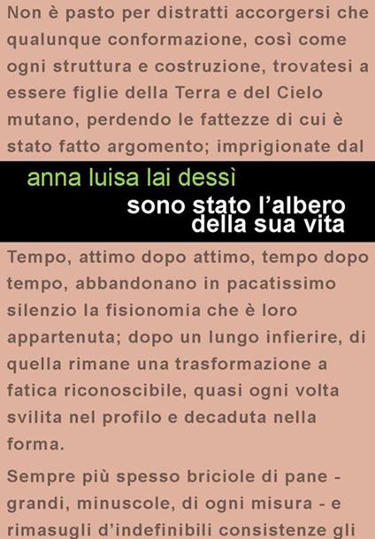 Sono stato l'albero della sua vita - Anna Luisa Lai Dessì - copertina