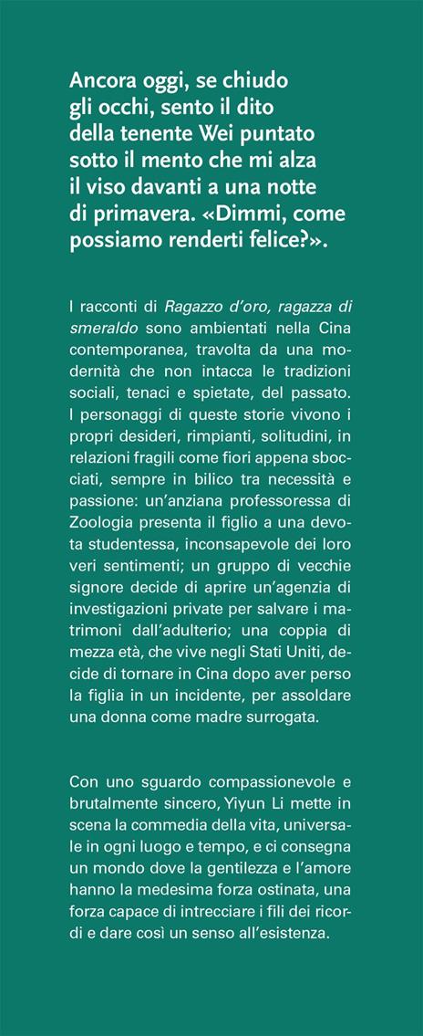 Ragazzo d'oro, ragazza di smeraldo - Li Yiyun - 2
