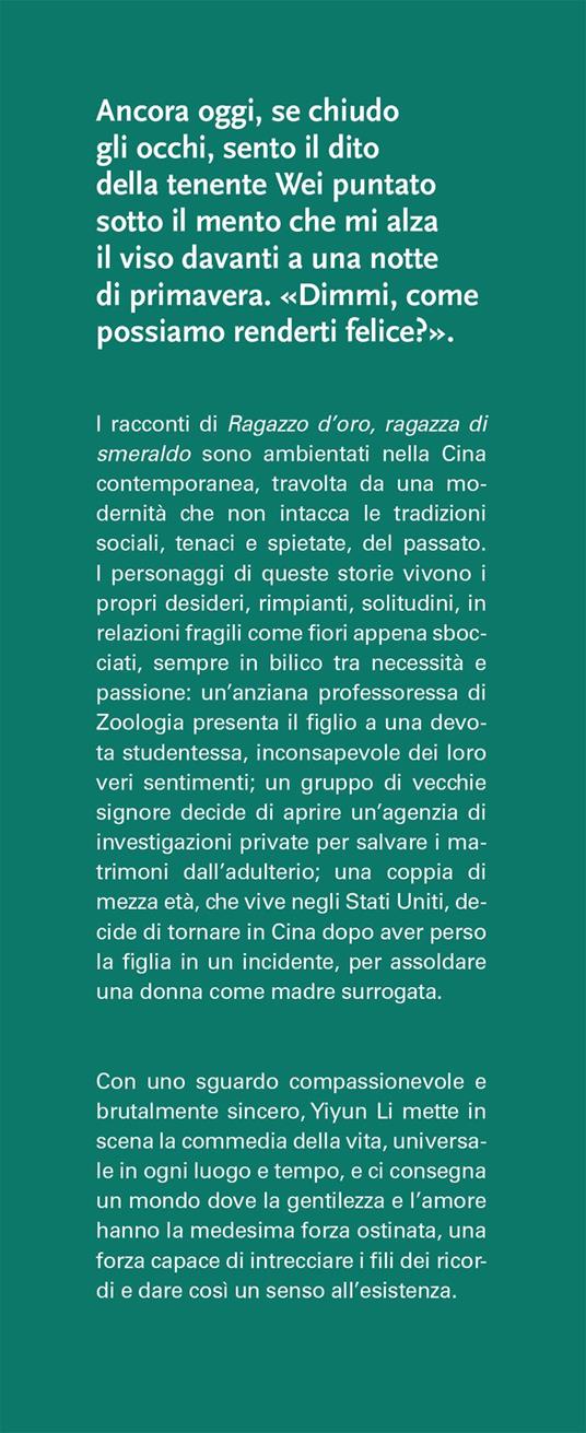 Ragazzo d'oro, ragazza di smeraldo - Li Yiyun - 2