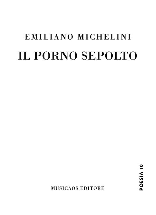 Il porno sepolto - Emiliano Michelini - copertina