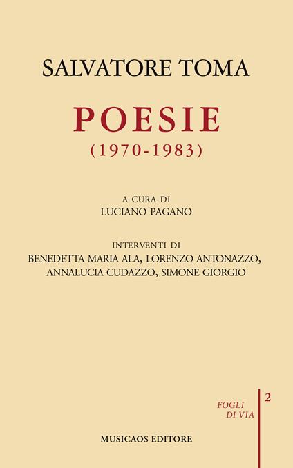 Poesie (1970-1983) - Salvatore Toma - copertina