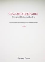 Giacomo Leopardi. Dialogo di Plotino e di Porfirio