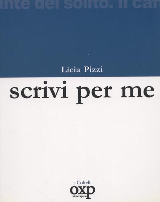 Scrivi per me - Licia Pizzi - copertina