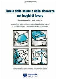Tutela della salute e della sicurezza nei luoghi di lavoro - copertina