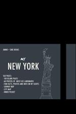 New York visula notebook. Black night