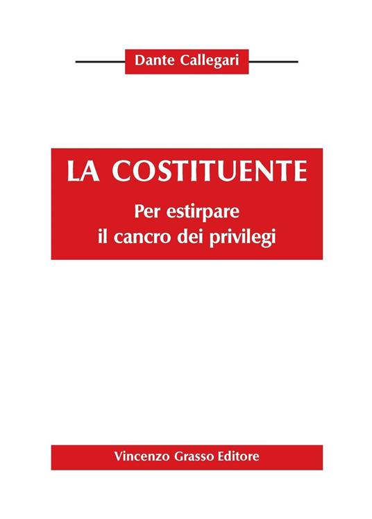 La costituente. Pr estirpare il cancro dei privilegi - Dante Callegari - copertina