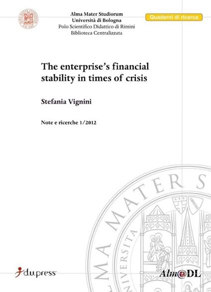 The enterprises's financial stability in times of crisis - Stefania Vignini - copertina