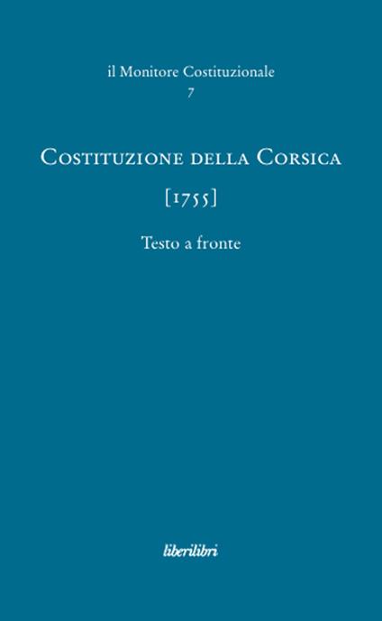 Costituzione della Corsica (1755) - copertina
