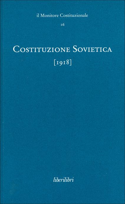 Costituzione sovietica (1918). Ediz. multilingue. Vol. 9 - copertina