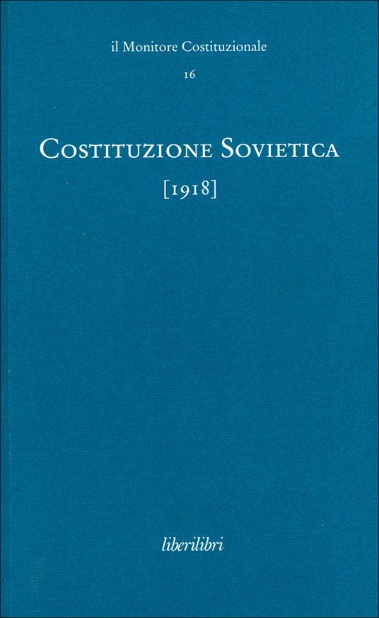 Costituzione sovietica (1918). Ediz. multilingue. Vol. 9 - copertina