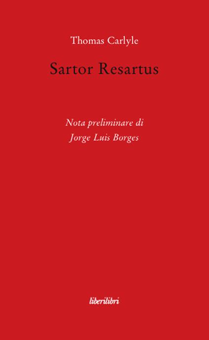 Sartor Resartus - Thomas Carlyle - copertina