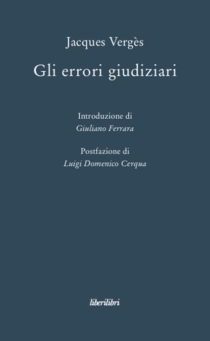Gli errori giudiziari - Jacques Vergès - copertina