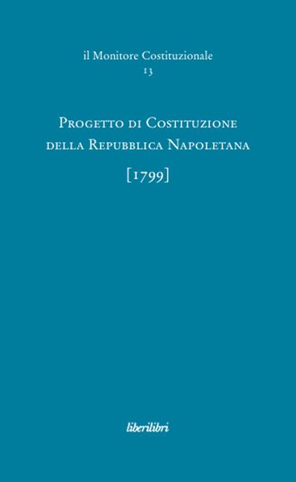 Progetto di costituzione della Repubblica napoletana (1799) - copertina