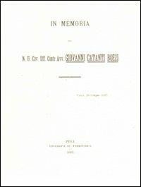 In memoria del N.U.Cav. Uff. conte avv. Giovanni Catanti Boezi - copertina