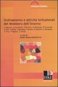 Ordinamento e attività istituzionali del Ministero dell'interno - copertina