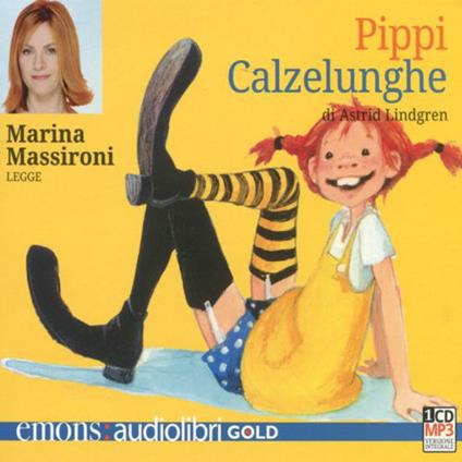 Pippi Calzelunghe letto da Marina Massironi. Audiolibro. CD Audio formato MP3 - Astrid Lindgren - copertina