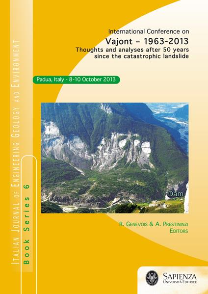 Vajont. 1963-2013. Thoughts and analyses after 50 years since the catastrophic landslide - copertina