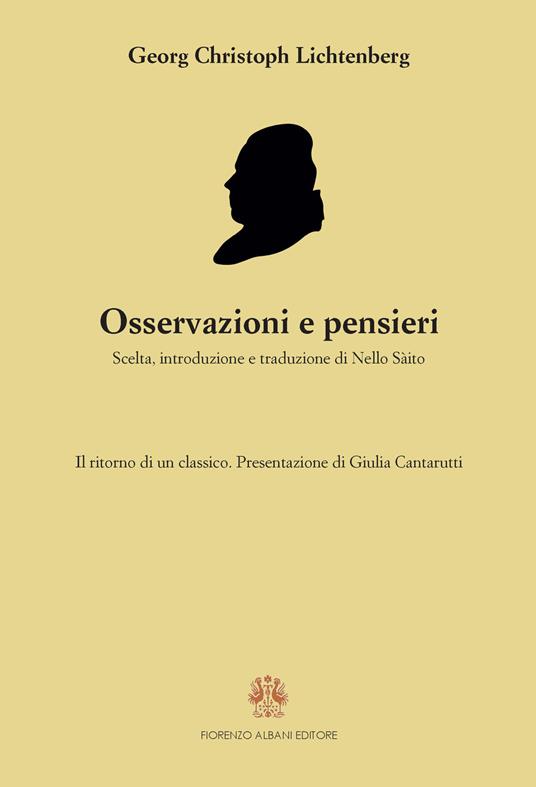 Osservazioni e pensieri - Georg Christoph Lichtenberg - copertina