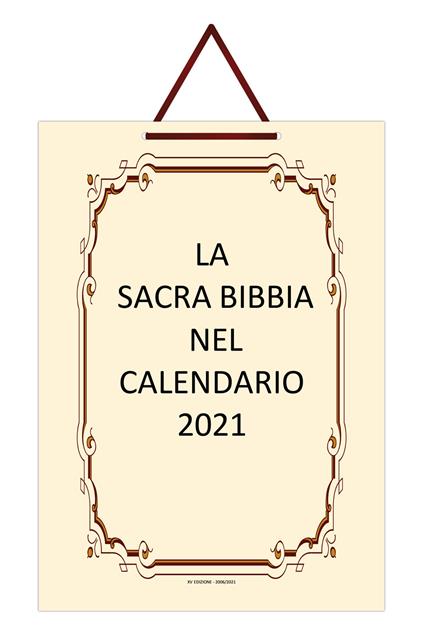La sacra Bibbia nel calendario 2021 - Lucia Tenace - copertina