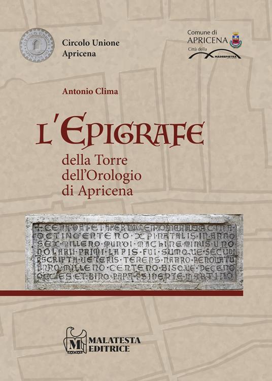 L'epigrafe della torre dell'orologio di Apricena - Antonio Clima - copertina
