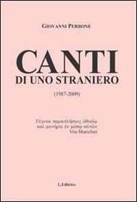 Canti di uno straniero (1987-2009) - Giovanni Perrone - copertina
