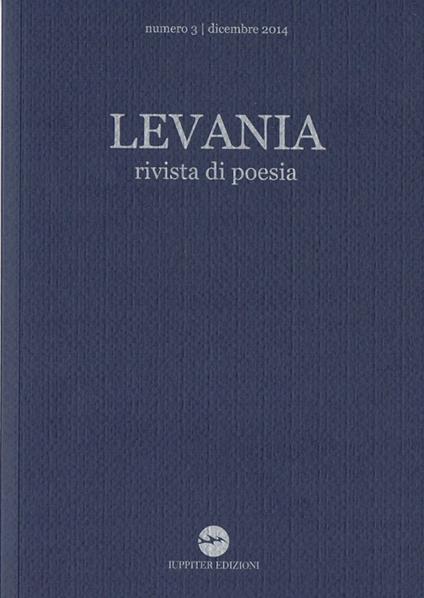 Levania. Rivista di poesia - copertina