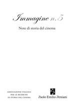 Immagine. Note di storia del cinema. Vol. 5