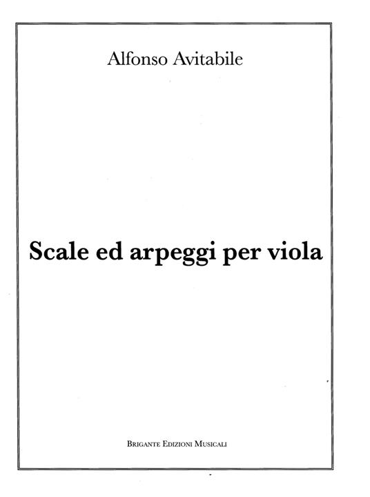 Scale ed arpeggi per viola - Alfonso Avitabile - copertina