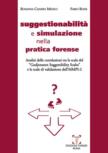 Suggestionabilità e simulazione nella pratica forense - Rosanna Canero Medici,Fabio Rossi - copertina