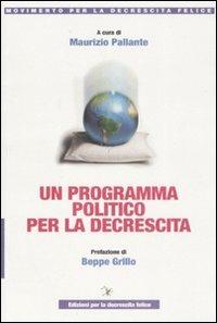 Un programma politico per la decrescita - copertina