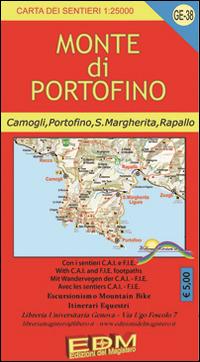 GE 38 Monte di Portofino. Carta dei sentieri 1:25.000 - Stefano Tarantino - copertina