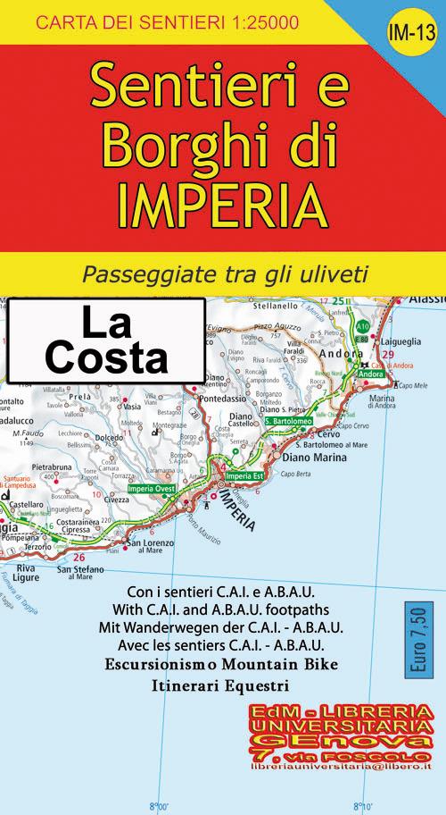 Sentieri e borghi di Imperia. Carta dei sentieri - copertina